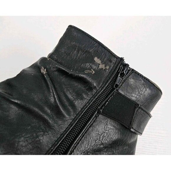 Easy Street Wynne Comfort Wave Bootie Inside Zip Rushed Vamp Studded Strap Sz 10 - Picture 8 of 8